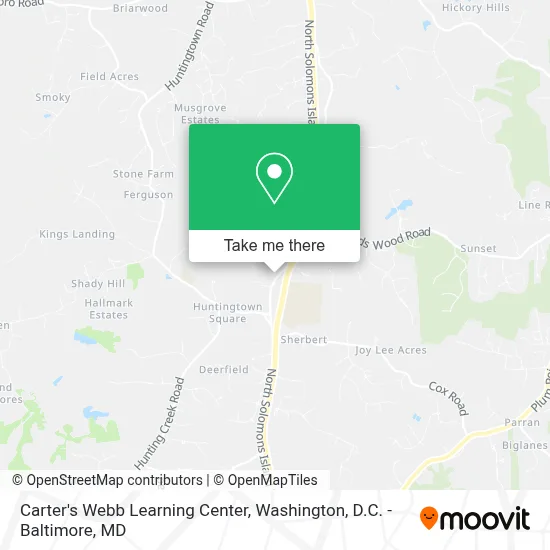 Carter's Webb Learning Center map