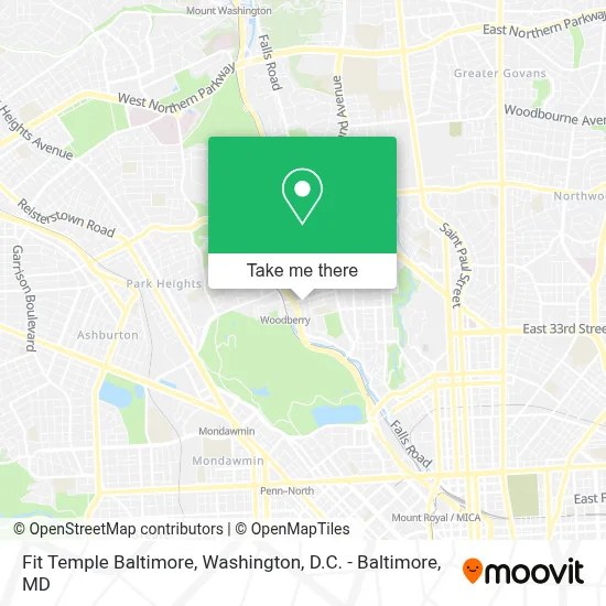 Fit Temple Baltimore map