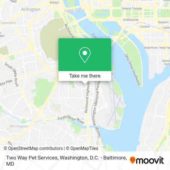 Two Way Pet Services map
