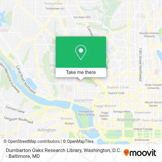 Dumbarton Oaks Research Library map