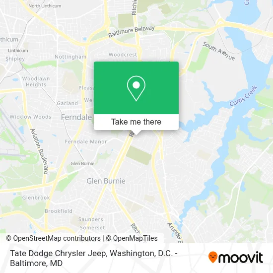 Tate Dodge Chrysler Jeep map