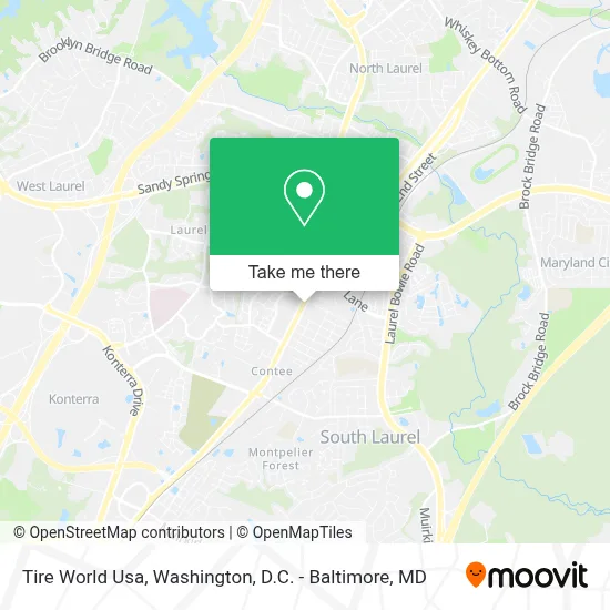 Tire World Usa map