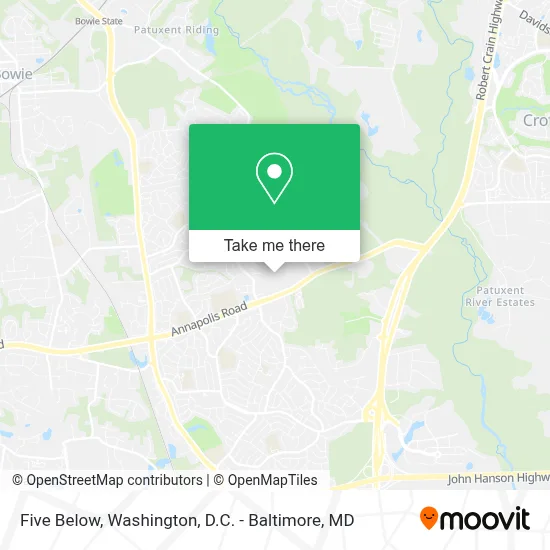 Five Below map