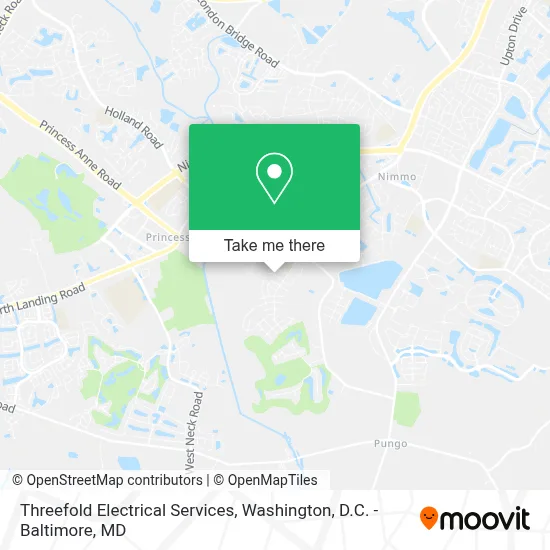 Threefold Electrical Services map