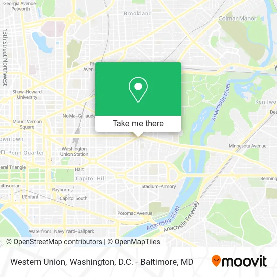 Western Union map