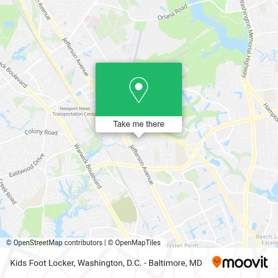 Kids Foot Locker map