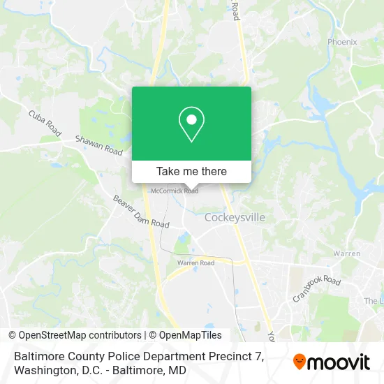 Baltimore County Police Department Precinct 7 map