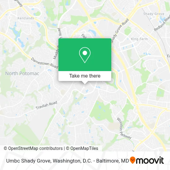 Umbc Shady Grove map