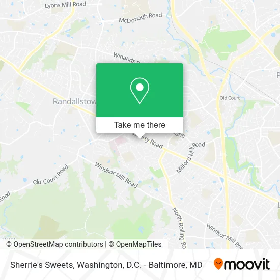 Sherrie's Sweets map
