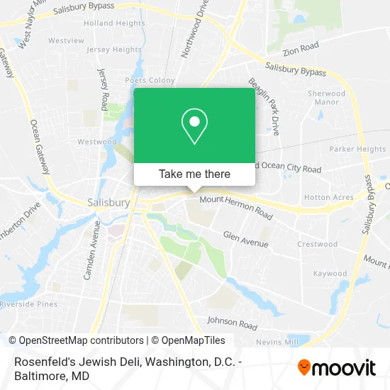 Rosenfeld's Jewish Deli map