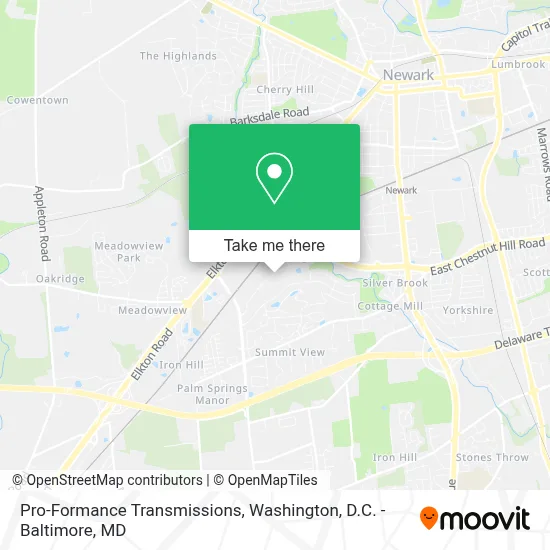 Pro-Formance Transmissions map