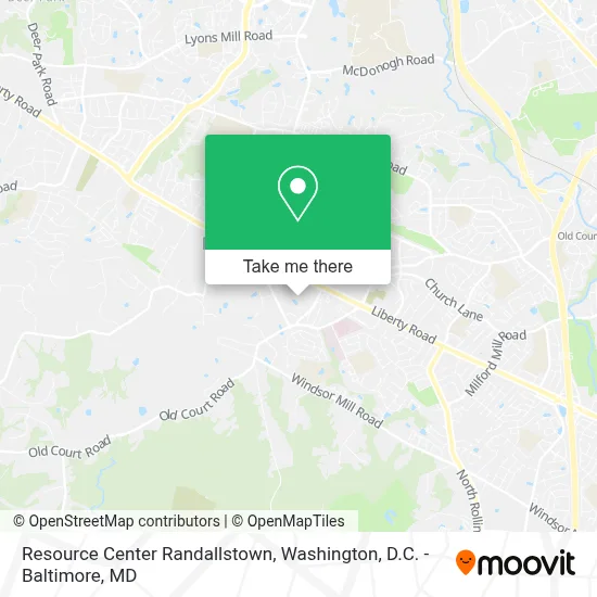 Resource Center Randallstown map