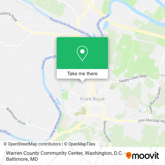 Warren County Community Center map