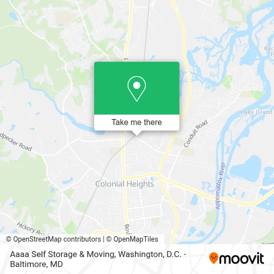 Aaaa Self Storage & Moving map
