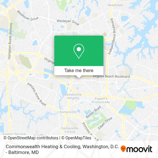 Commonwealth Heating & Cooling map