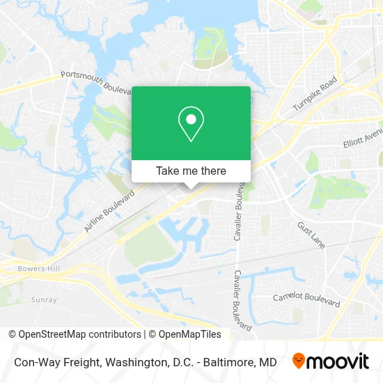 Con-Way Freight map