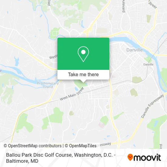 Ballou Park Disc Golf Course map