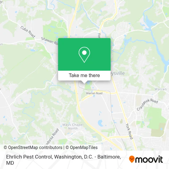 Ehrlich Pest Control map