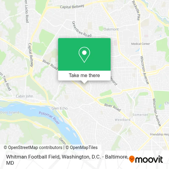 Whitman Football Field map