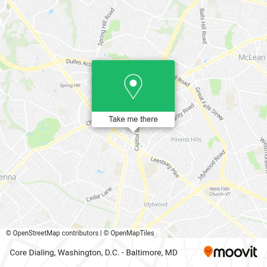 Core Dialing map