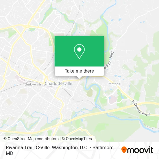 Rivanna Trail, C-Ville map