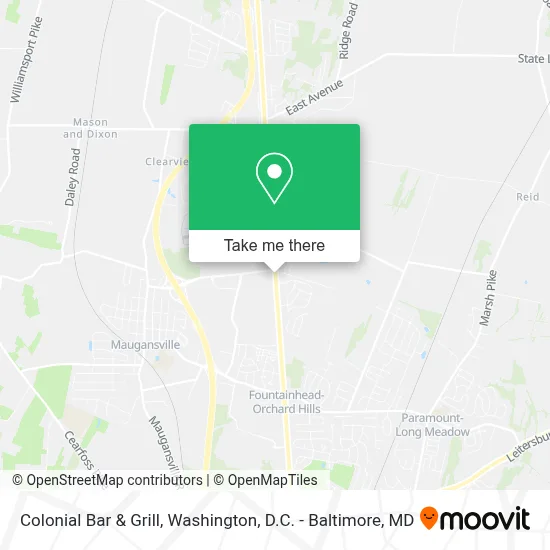 Colonial Bar & Grill map