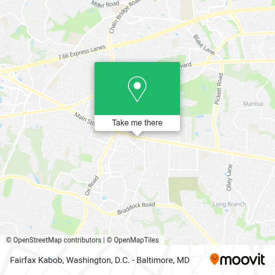 Fairfax Kabob map