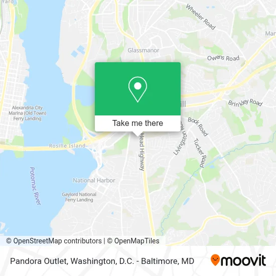 Pandora Outlet map
