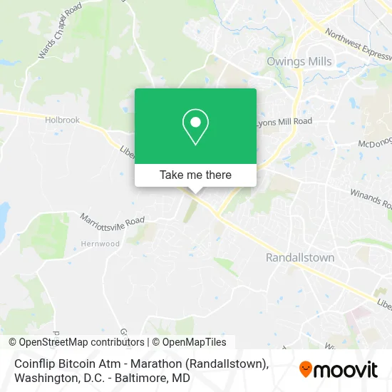 Coinflip Bitcoin Atm - Marathon (Randallstown) map