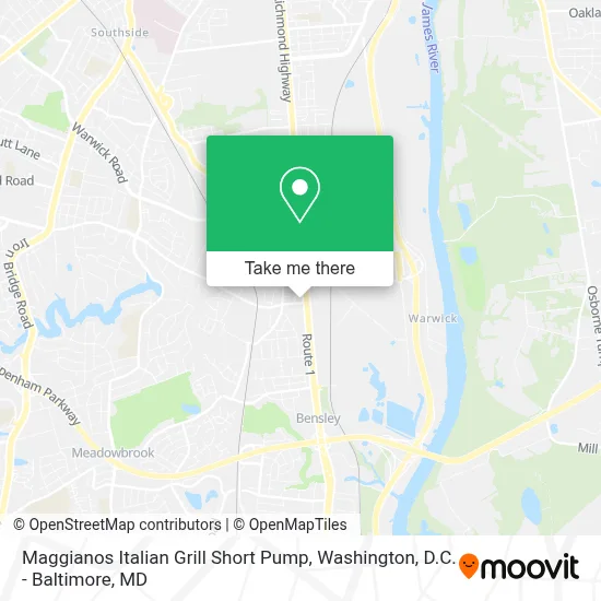 Maggianos Italian Grill Short Pump map