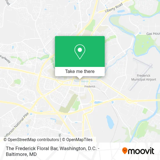 The Frederick Floral Bar map