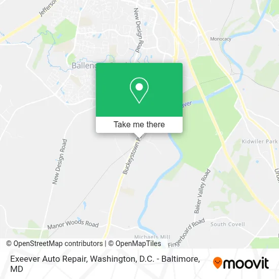Exeever Auto Repair map