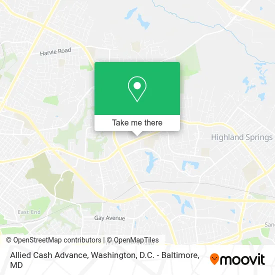 Allied Cash Advance map