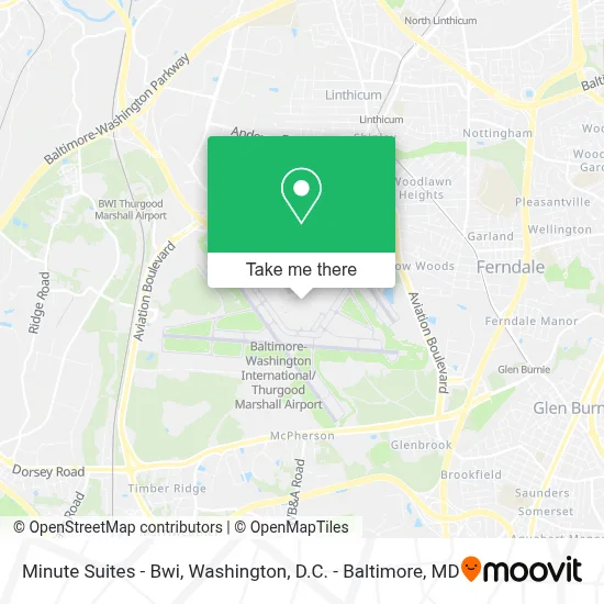 Minute Suites - Bwi map