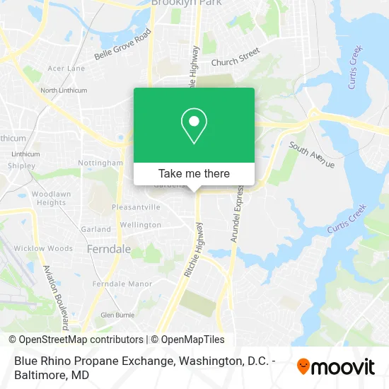 Blue Rhino Propane Exchange map