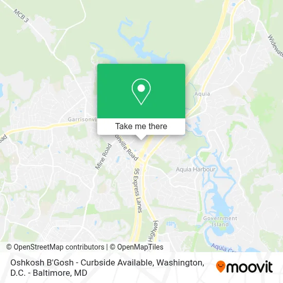 Oshkosh B'Gosh - Curbside Available map