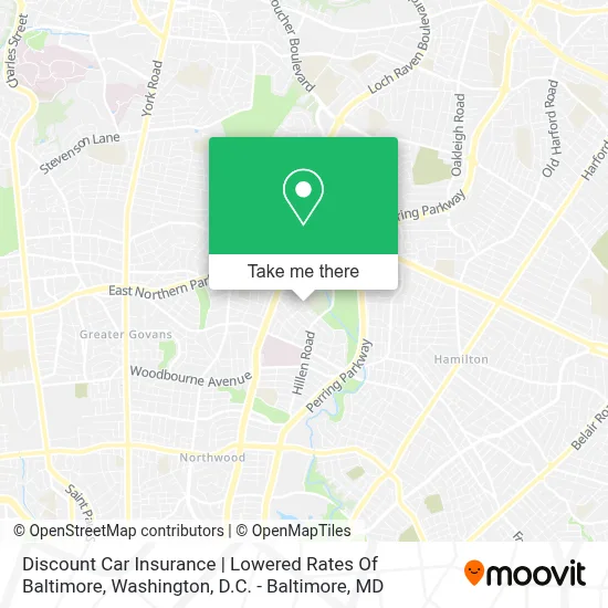 Discount Car Insurance | Lowered Rates Of Baltimore map