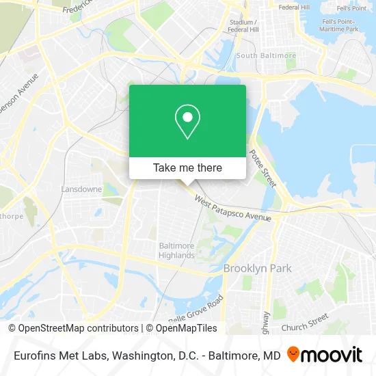 Eurofins Met Labs map