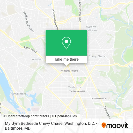 My Gym Bethesda Chevy Chase map