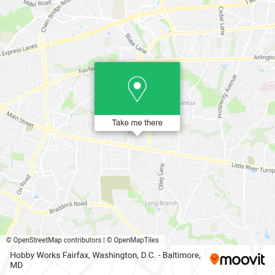 Hobby Works Fairfax map