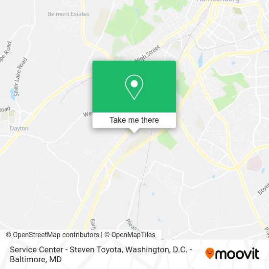 Service Center - Steven Toyota map