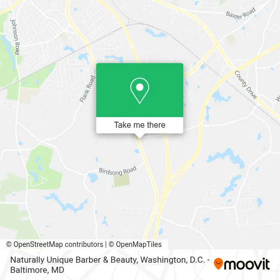 Naturally Unique Barber & Beauty map