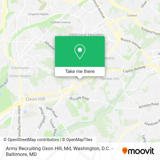 Army Recruiting Oxon Hill, Md map