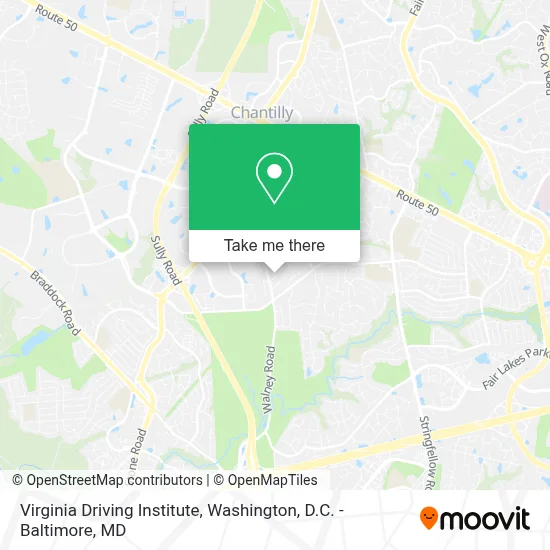 Virginia Driving Institute map