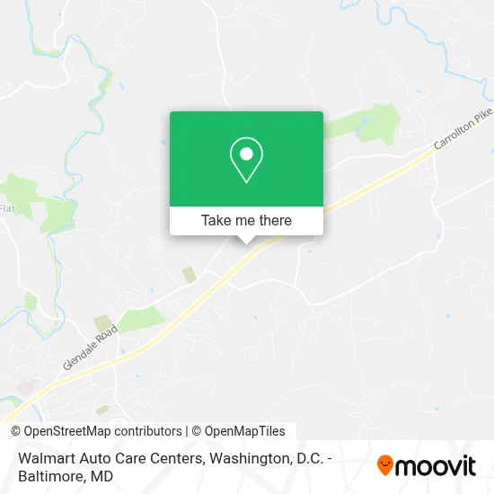 Walmart Auto Care Centers map