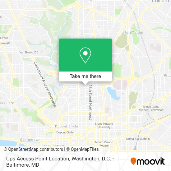 Ups Access Point Location map