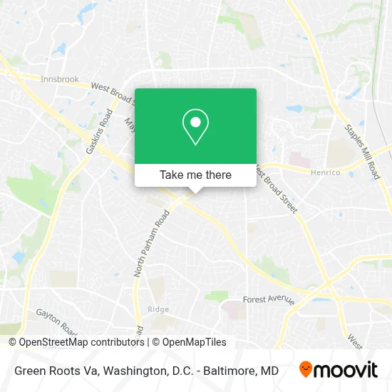 Green Roots Va map