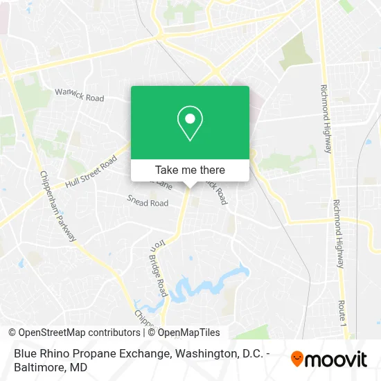 Blue Rhino Propane Exchange map