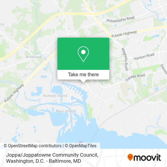 Joppa / Joppatowne Community Council map