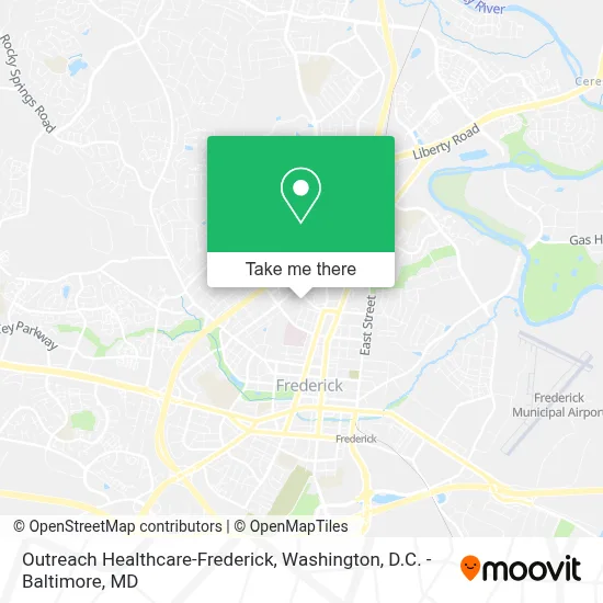 Outreach Healthcare-Frederick map